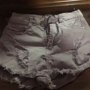 Ripped jean shorts high waisted